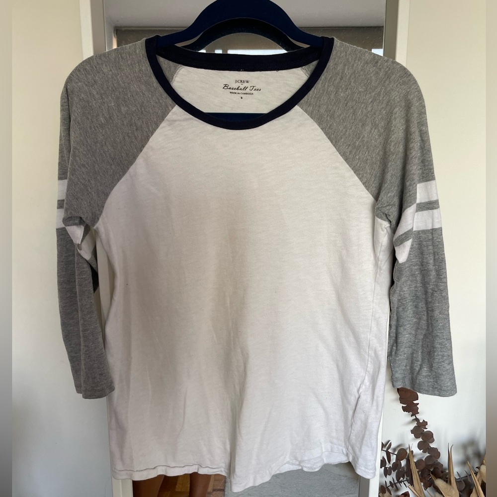 J Crew Baseball Tee